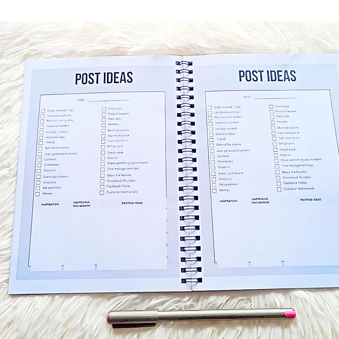 Social Media Planner (A5) BnW - LoveNJoy Manifest