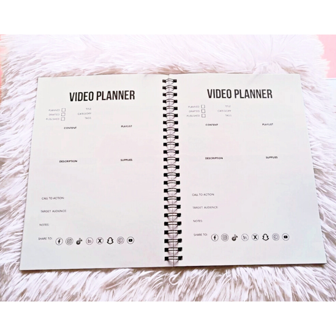 Social Media Planner (A5) BnW - LoveNJoy Manifest