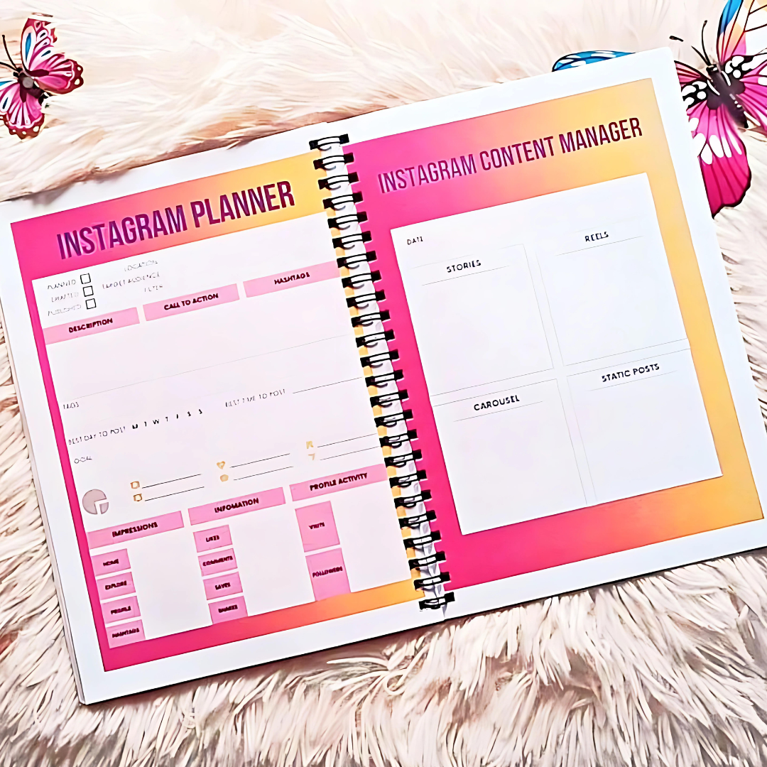 Social Media Planner (A5) Coloured - LoveNJoy Manifest