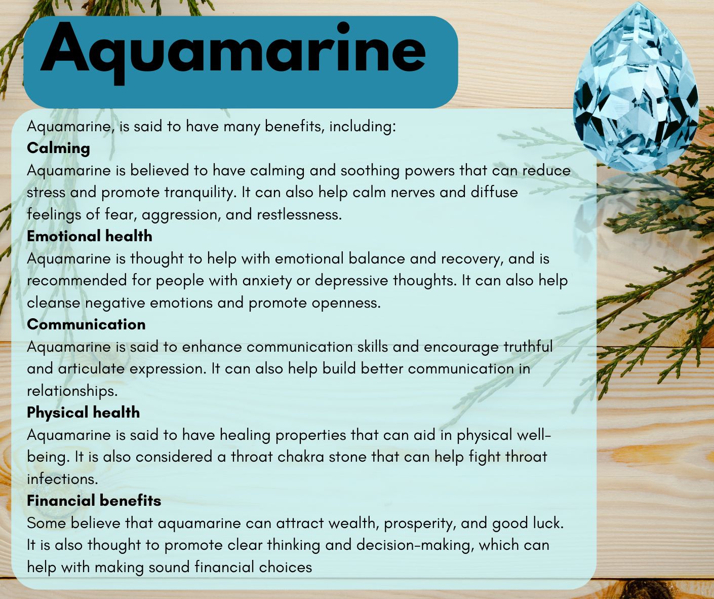Aquamarine Bracelet - LoveNJoy Manifest