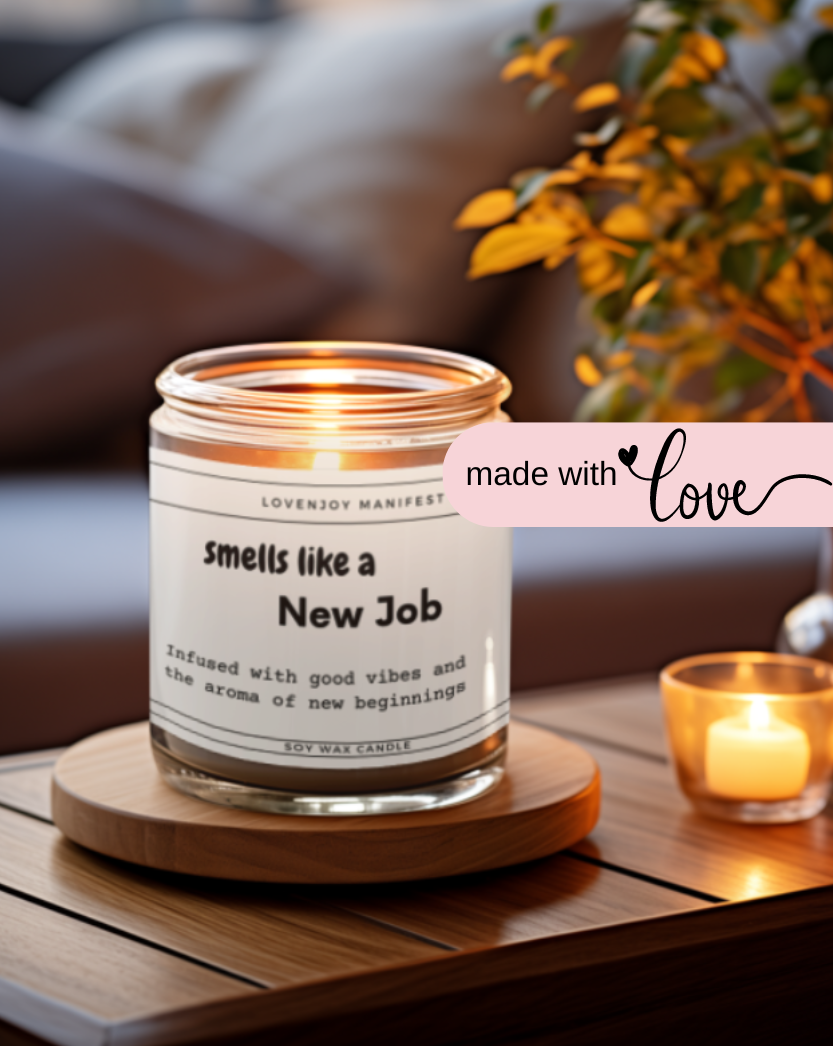 Scented Candle- New Job - LoveNJoy Manifest