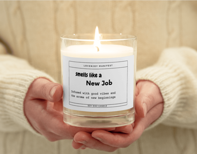 Scented Candle- New Job - LoveNJoy Manifest