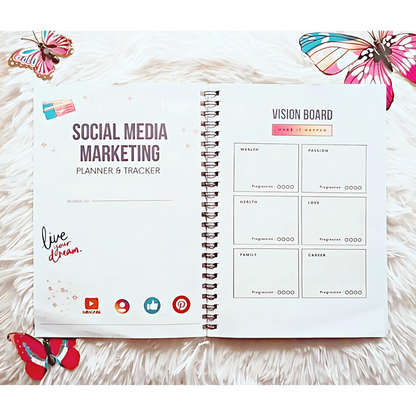 Social Media Planner (A5) Coloured - LoveNJoy Manifest